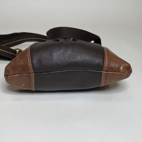 The Sak Pebbled Leather Kendra Crossbody Purse Shoulder Bag Brown Boho Casual - Picture 7 of 10